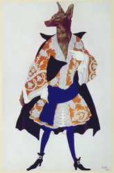 Diseño de vestuario para El Lobo, de La Bella Durmiente
